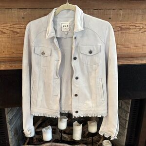 JKT NYC Light blue leather jacket